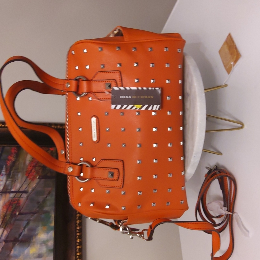 Dana Buchman Women's Orange Satchel and Shoulder Bag, NWT